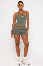 Test Drive Halter Top Khaki