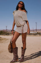 Plans Made Knit Mini Dress Gold