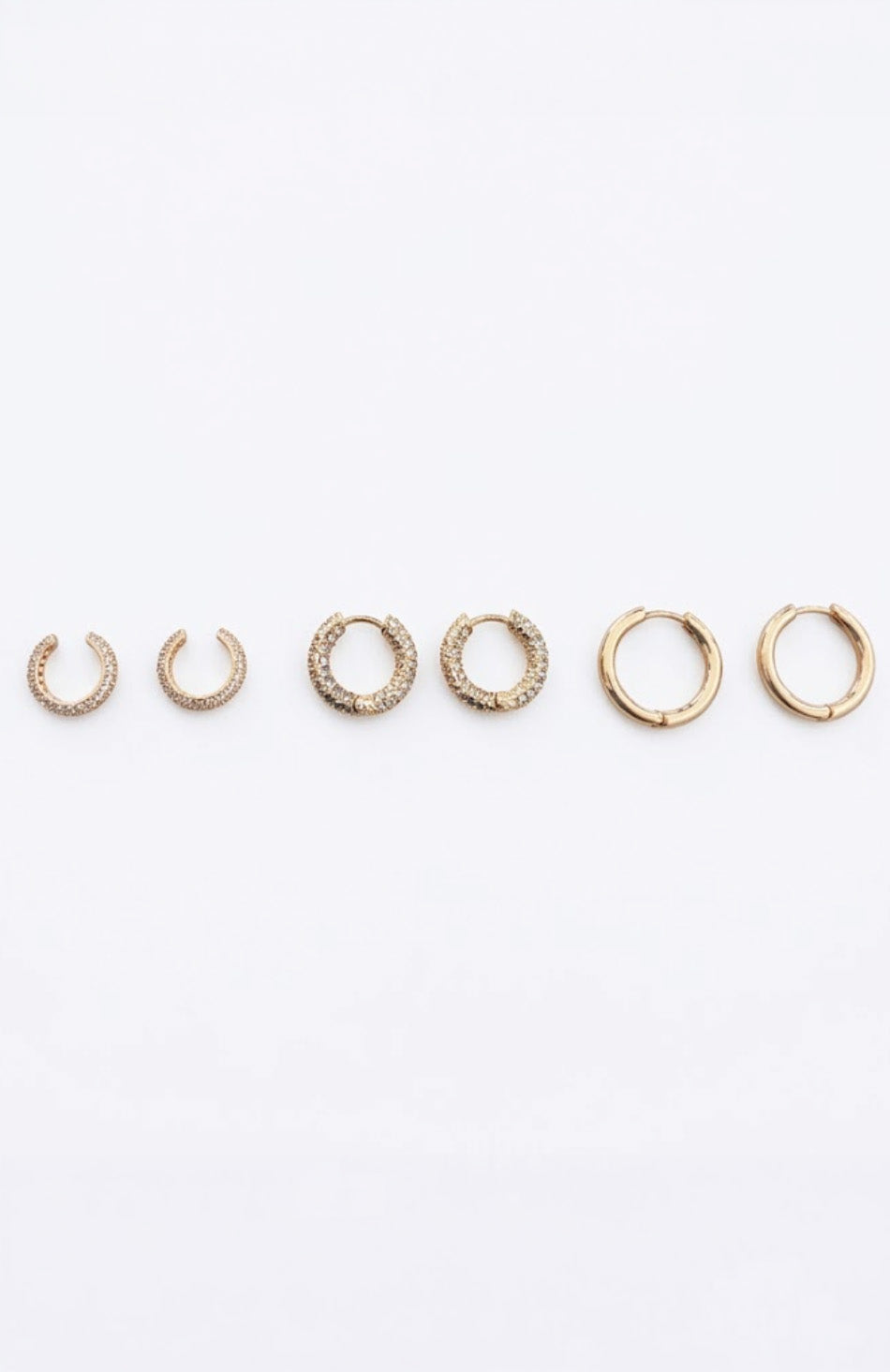 Winston Hoop Earring Set Gold