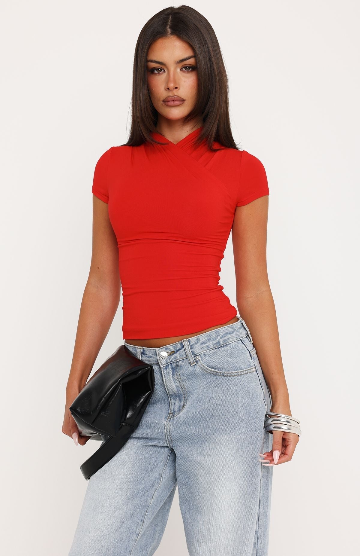 Just Can't Resist Short Sleeve Top Red