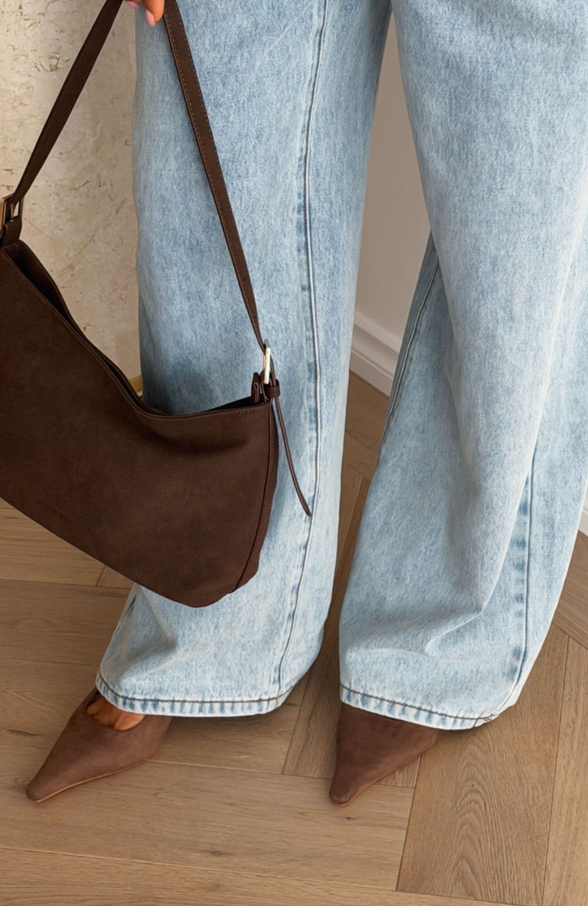 Zubin Mules Mocha Faux Suede